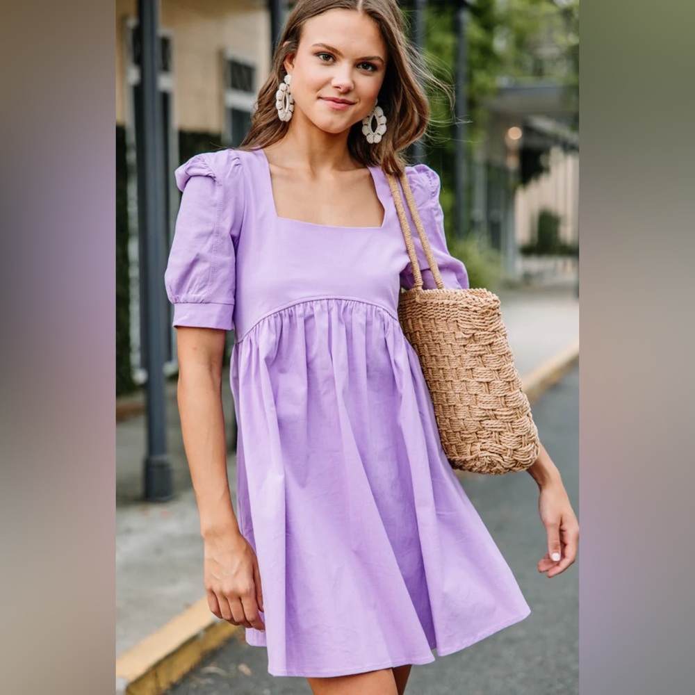 Small lilac purple babydoll dress